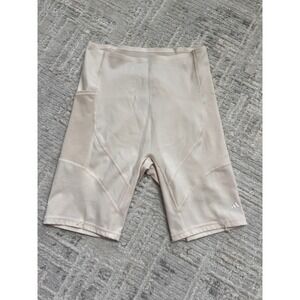 Adidas Parley Cycling Shorts Women's Beige Aeroready Athletic Bike Small‎